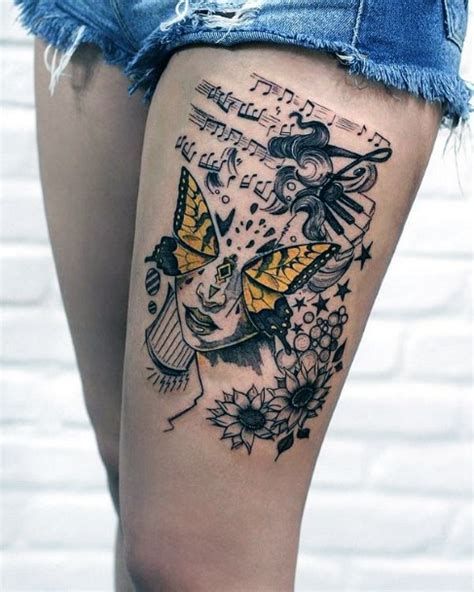 thigh and bum tattoo women|Thigh and bum tattoo women